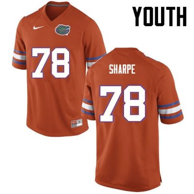 Youth Florida Gators #78 David Sharpe NCAA Nike Orange Authentic Stitched College Football Jersey JHF2462HA